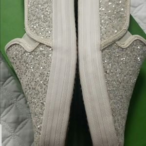 Keds Kate Spade white glitter